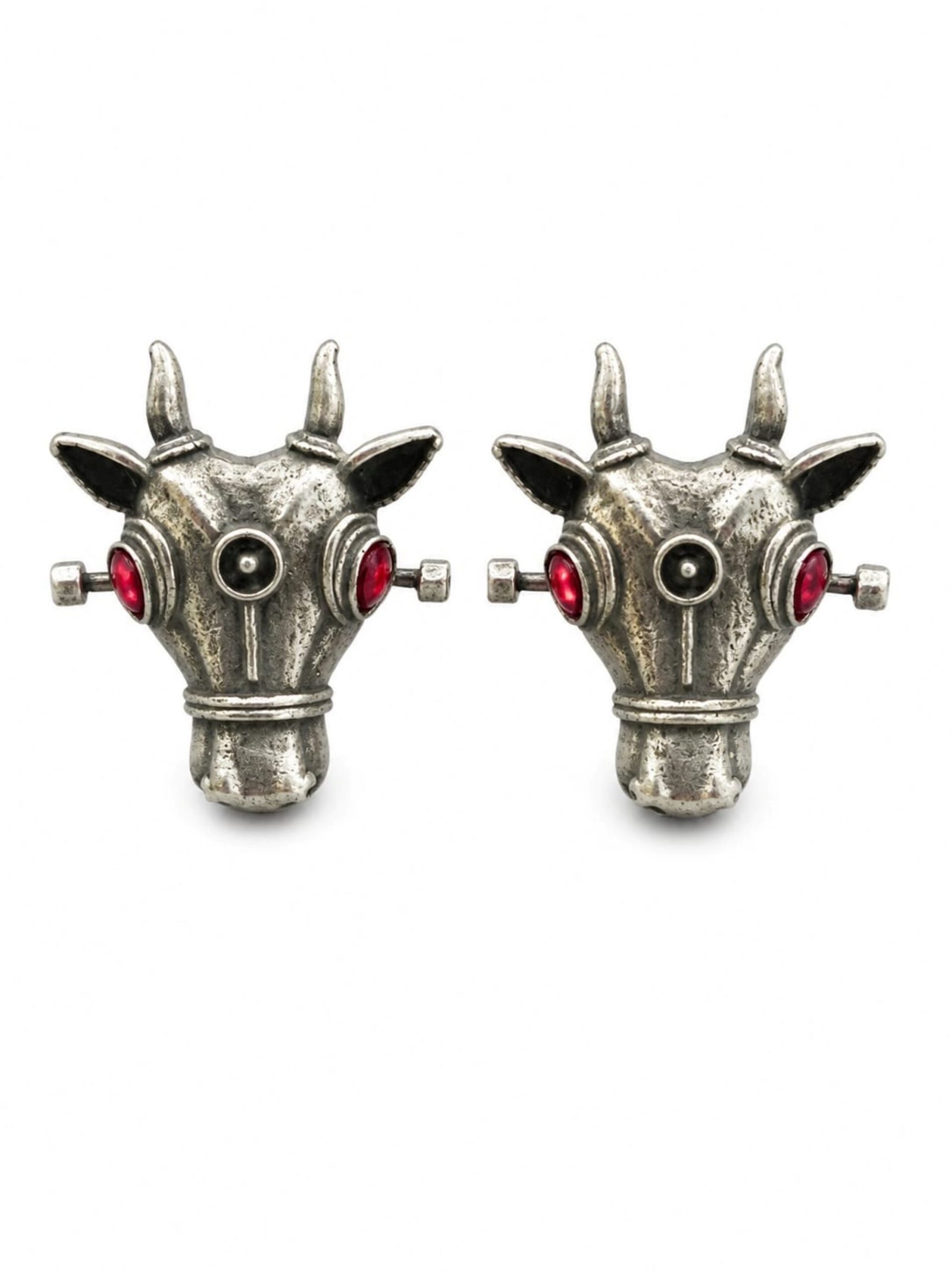 EROS - Oxidised Bull Stud Earrings