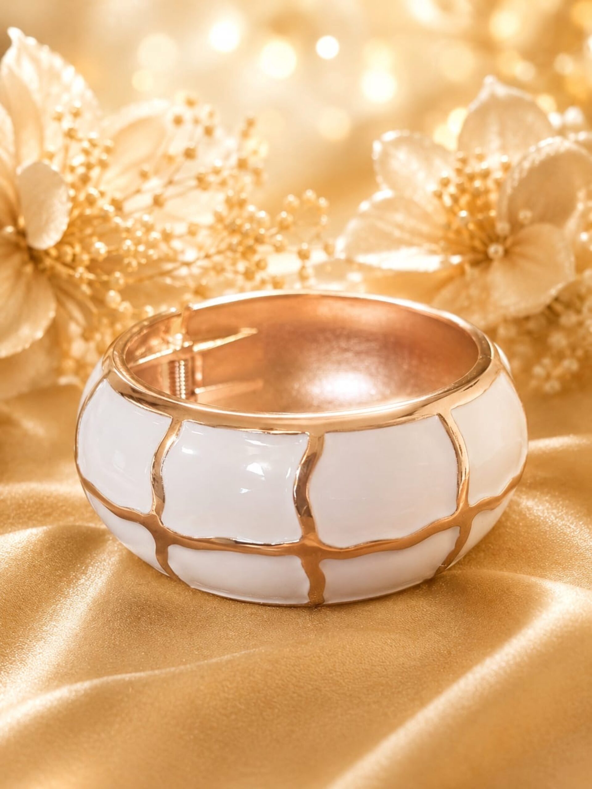 EROS - Ivory Bloom Statement Bangle