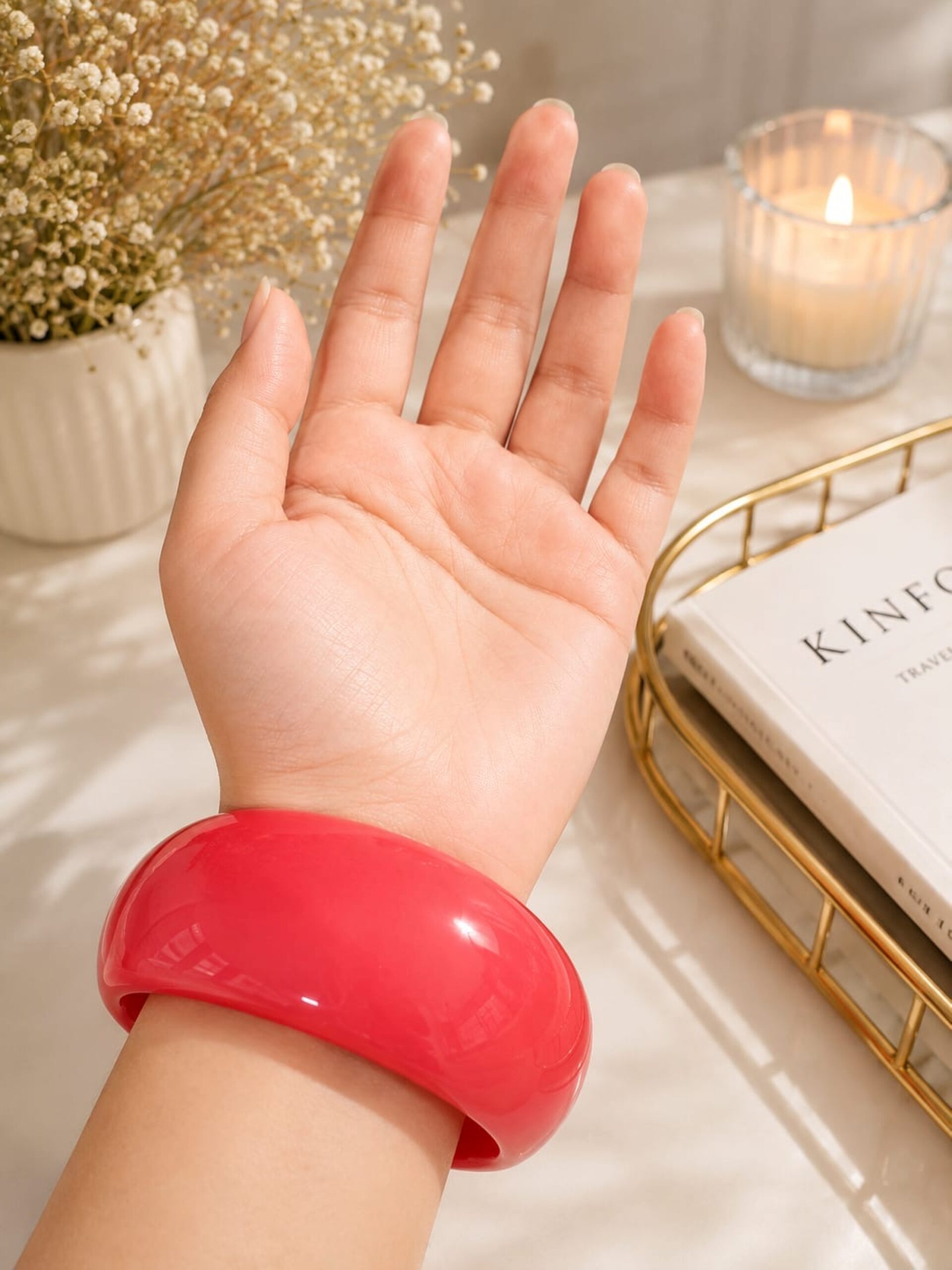 EROS - Scarlet Bloom Statement Bangle