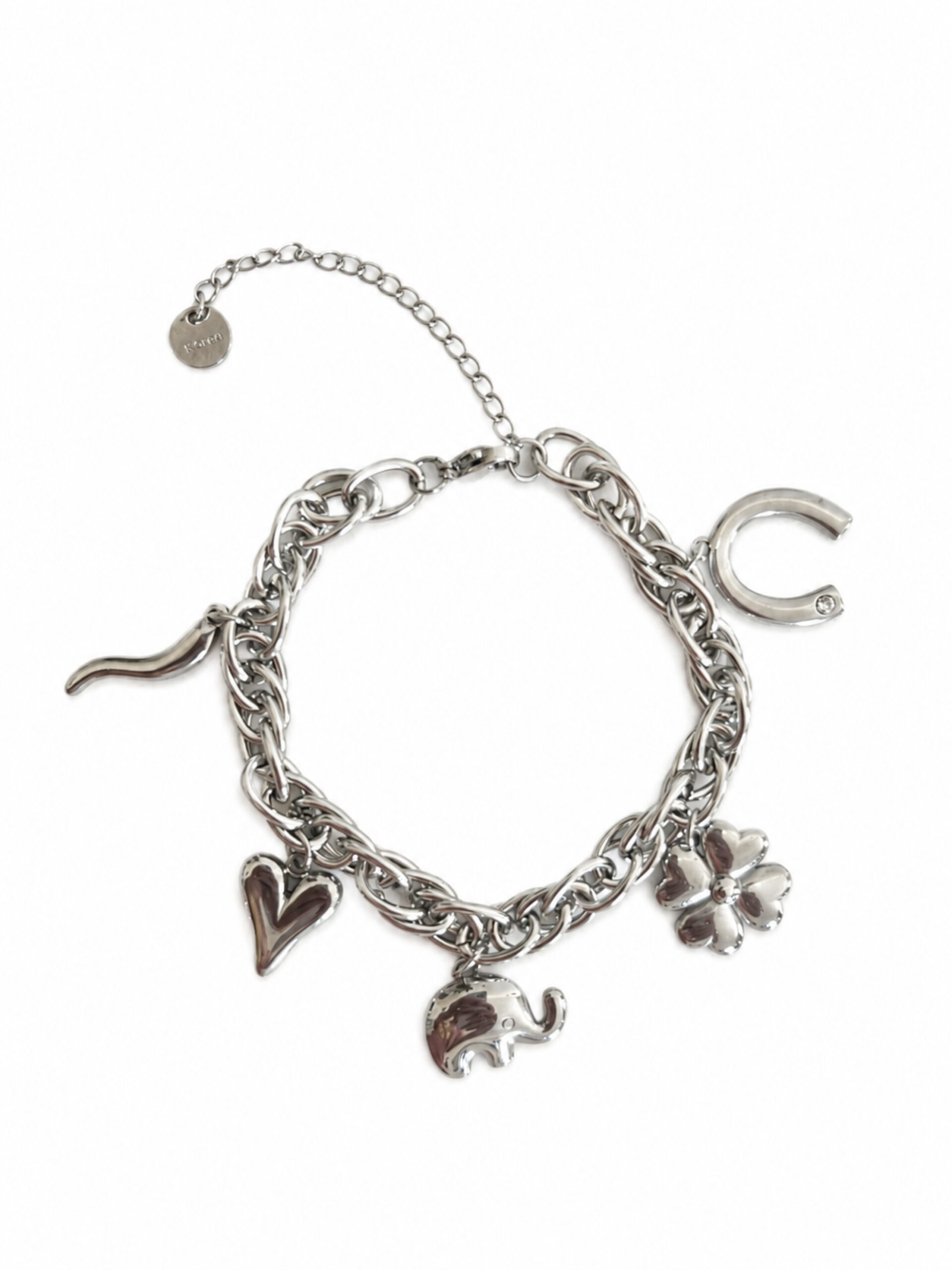 EROS - Silver Charm Link Bracelet