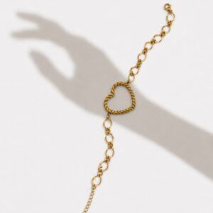 EROS – Golden Heart Link Bracelet