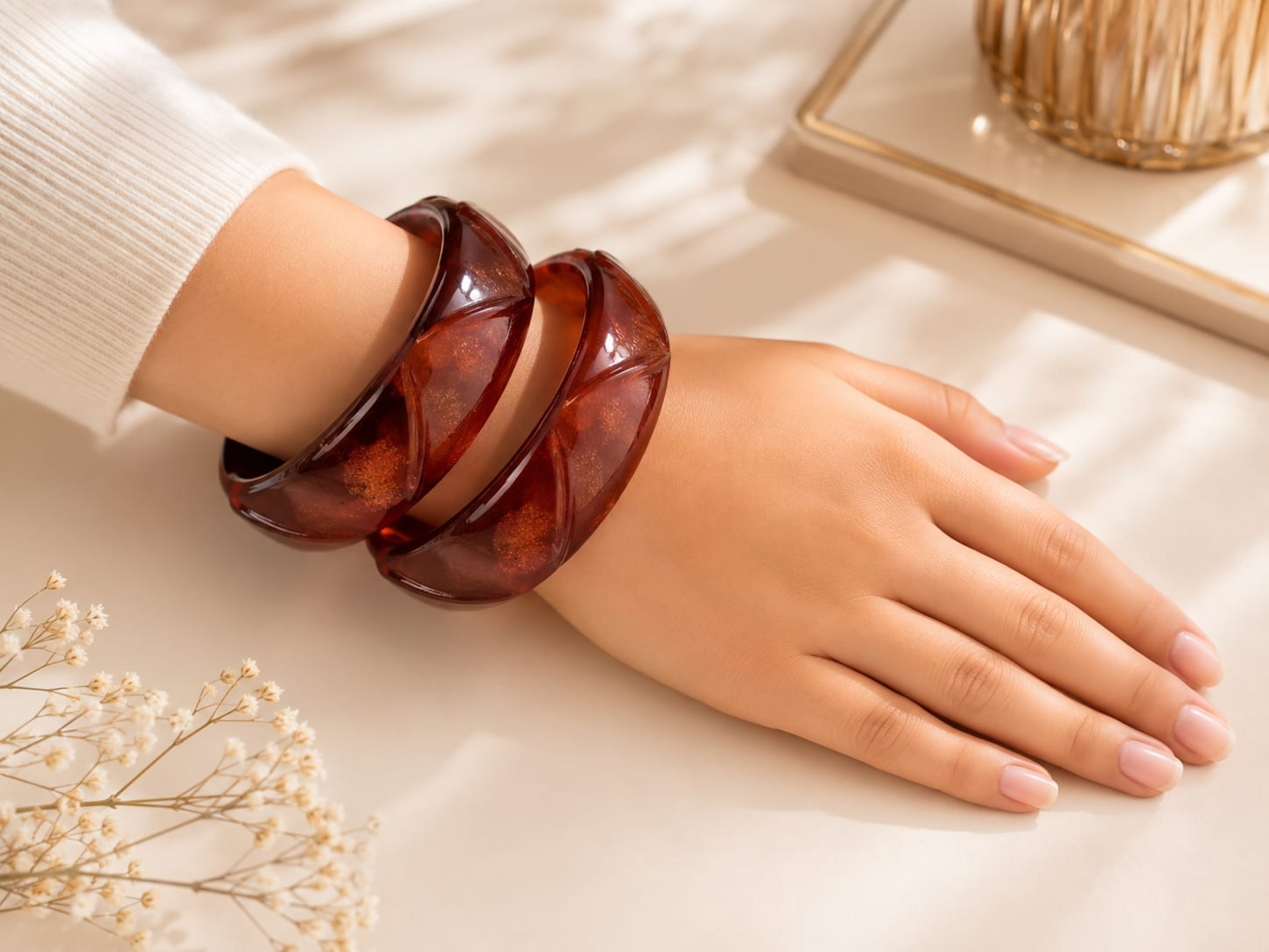 EROS - Ruby Twist Luxe Bangle