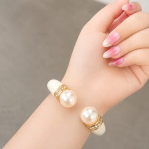 EROS – Pearl White Luxe Cuff Bracelet