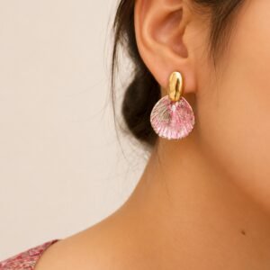 EROS – Golden & Silver Shell Drop Earrings