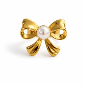 EROS – Pearl Bow Adjustable Ring