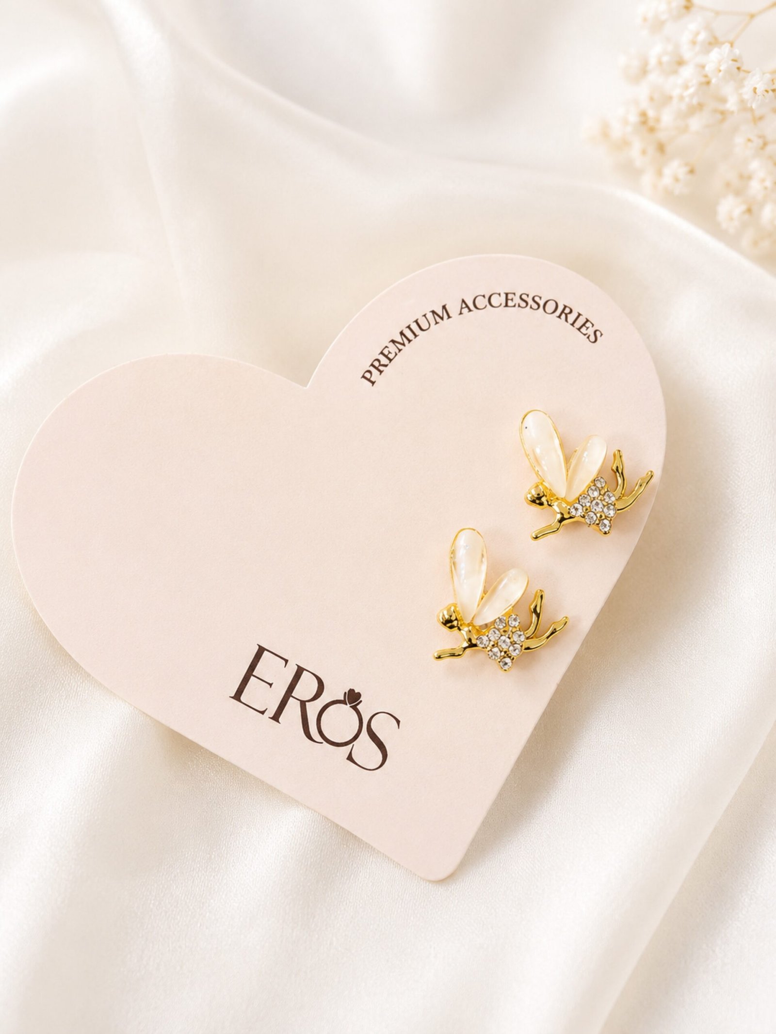 EROS - Golden Angel Crystal Stud Earrings
