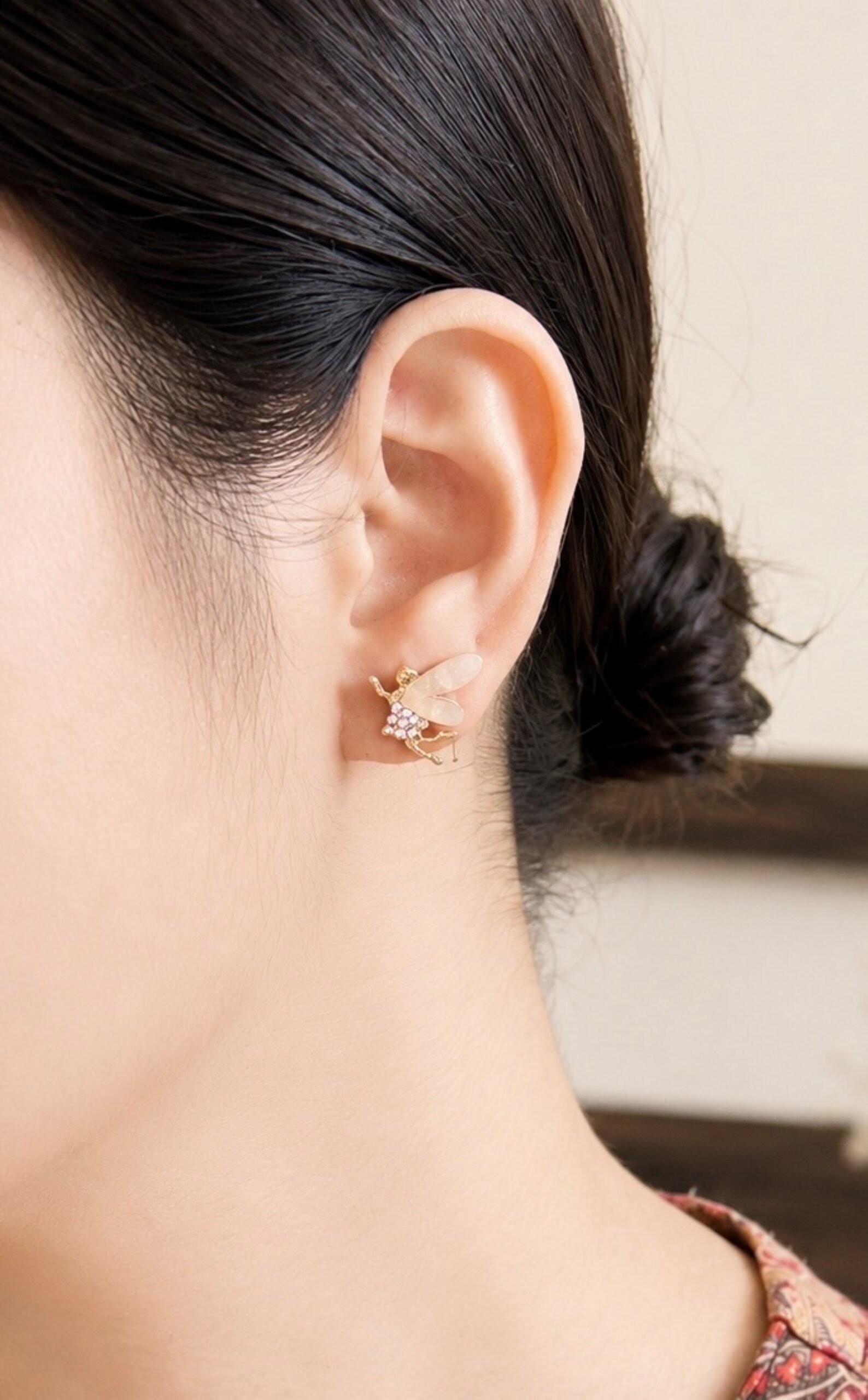 EROS - Golden Angel Crystal Stud Earrings