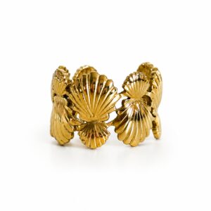 EROS – Golden Bloom Adjustable Statement Ring