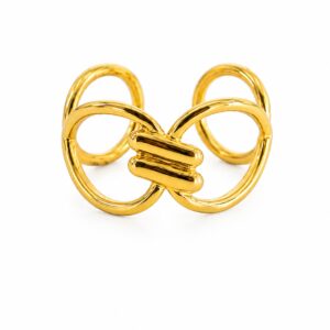 EROS – Golden Infinity Loop Adjustable Ring