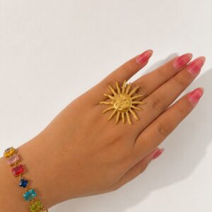 EROS – Celestial Sun Adjustable Statement Ring