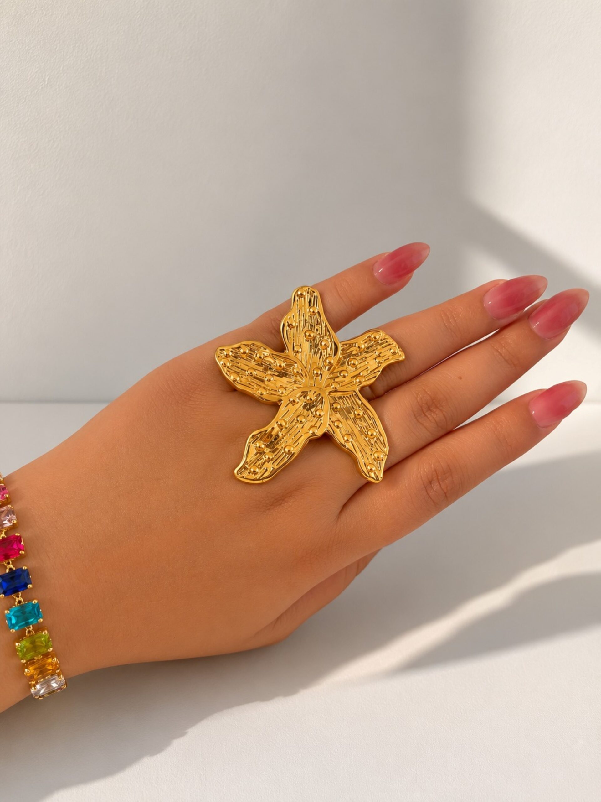 EROS - Golden Bloom Statement Ring