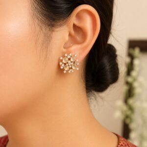 EROS – Oxidised Pearl Jhumka Drop Earrings