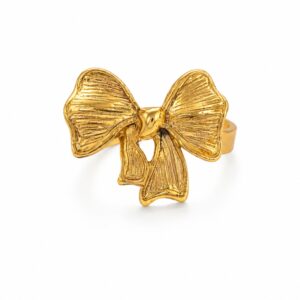 EROS – Golden Ribbon Charm Ring