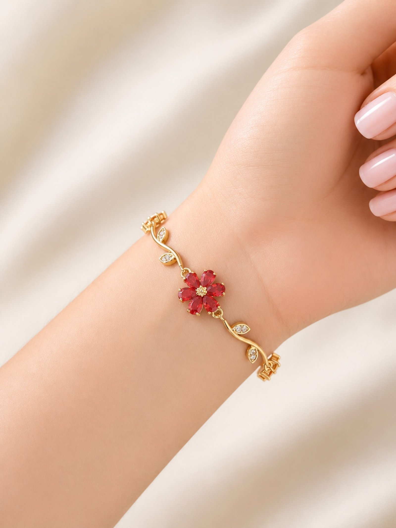 EROS - Ruby Blossom Bracelet