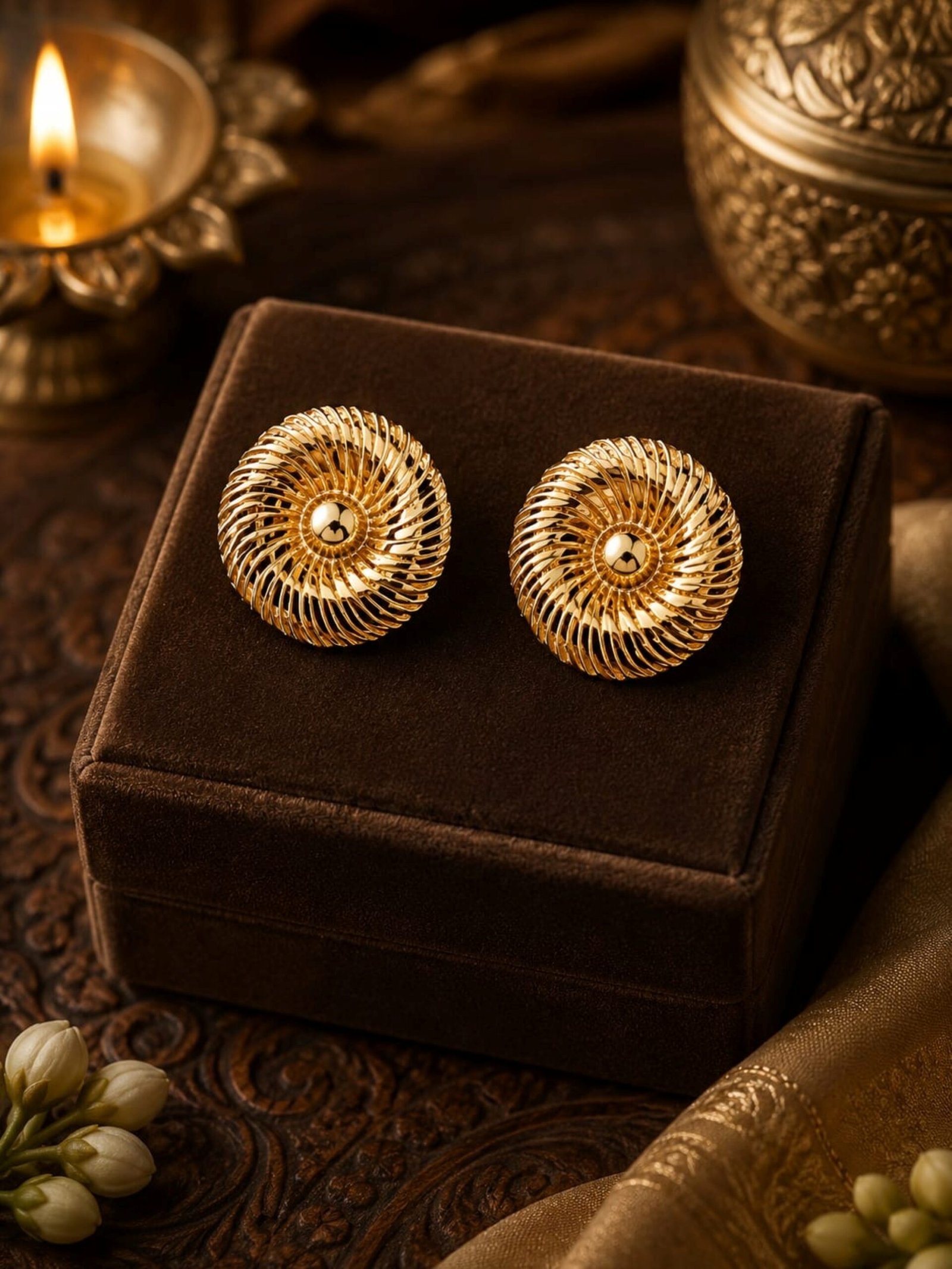 EROS - Golden Aura Studs Earrings