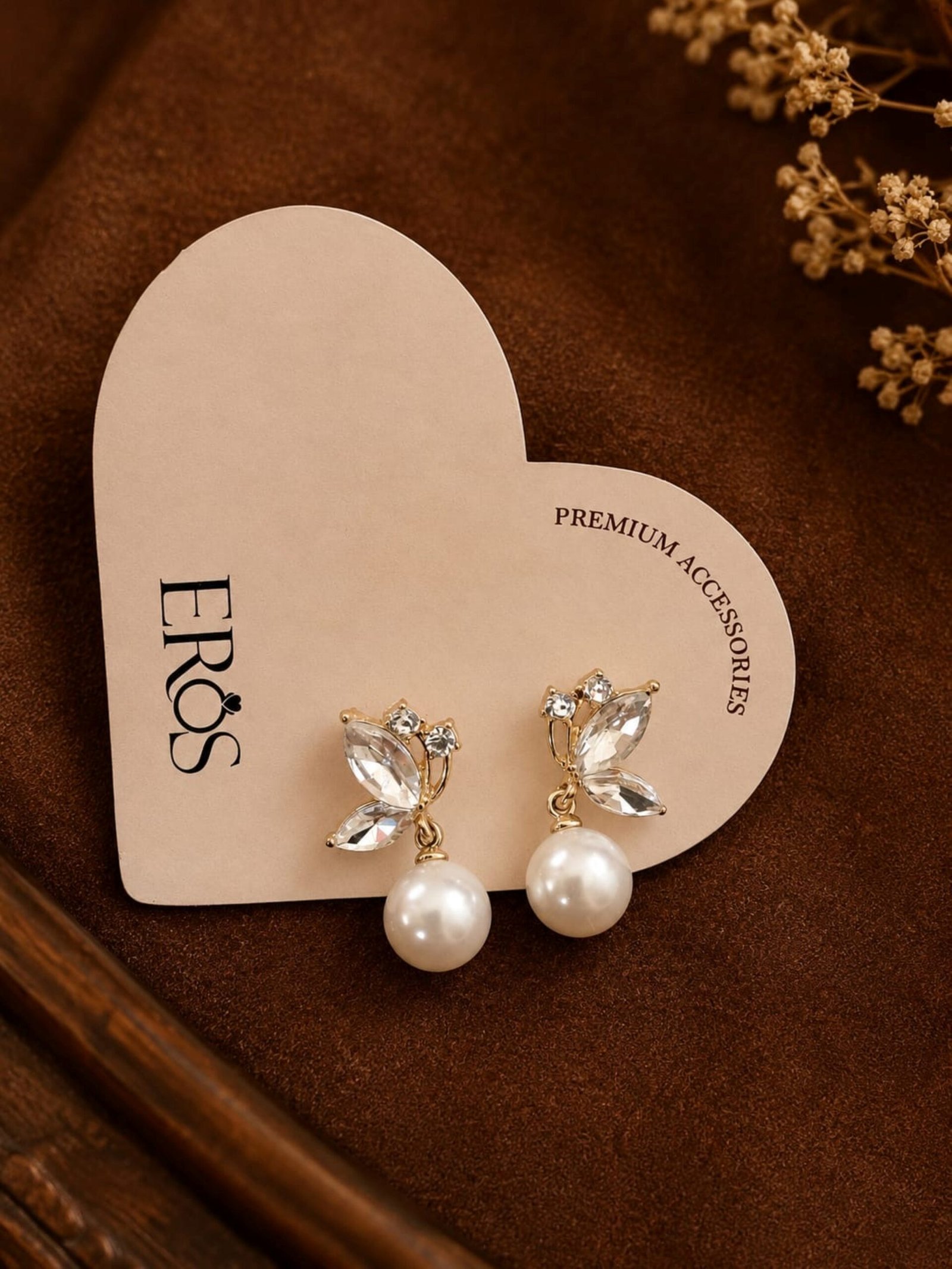 EROS - Pearl Bloom Butterfly Earrings